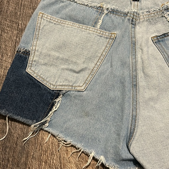 Wild Fable Patchwork Checkered Shorts Size 6 Women’s Jean Raw Hem Shorts - Picture 8 of 8